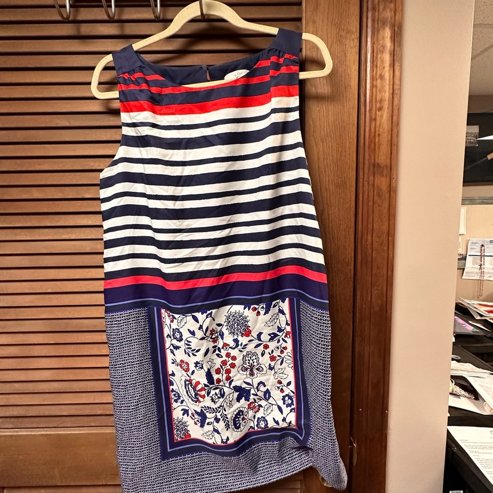 Loft sleeveless dress, multi-color